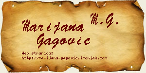 Marijana Gagović vizit kartica